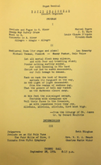 Program from benefit concert (Sept 28, 1954)