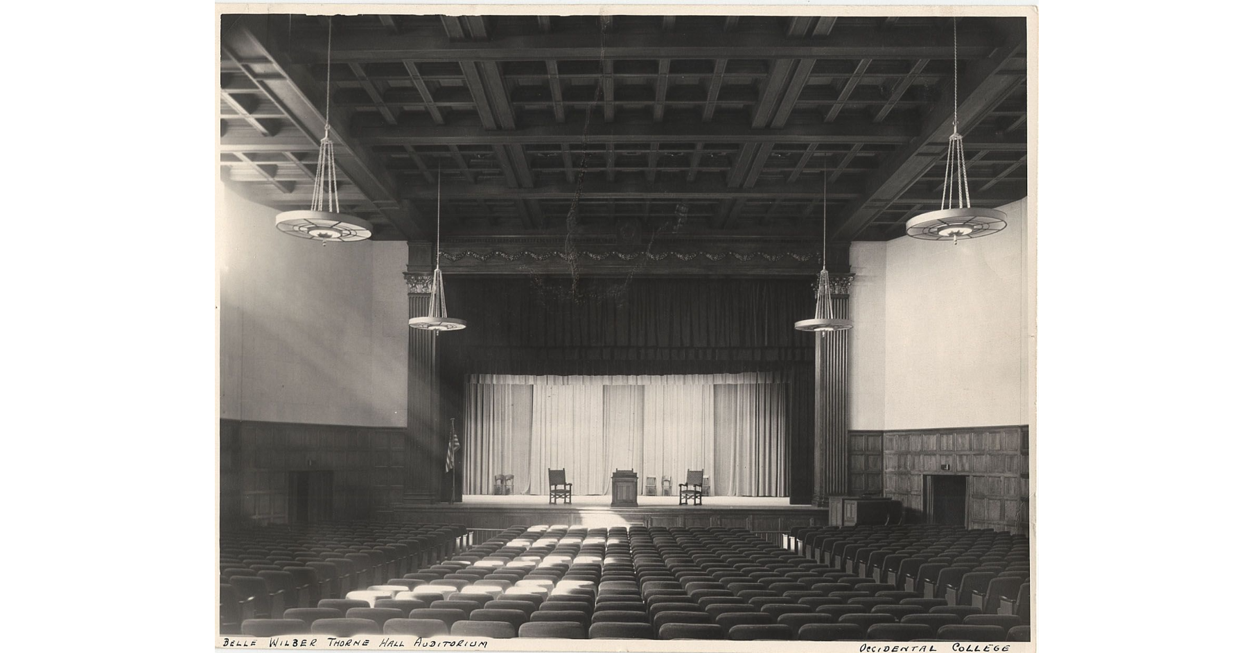 Historical photo of Thorne Hall interior